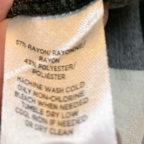 LOFT buffalo plaid black/white tunic, size L - Picture 5 of 5